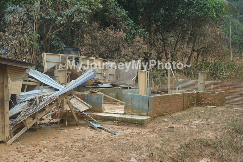 House damaged by flood in Kampung Kuala Gris near Kuala Krai January 10, 2015
