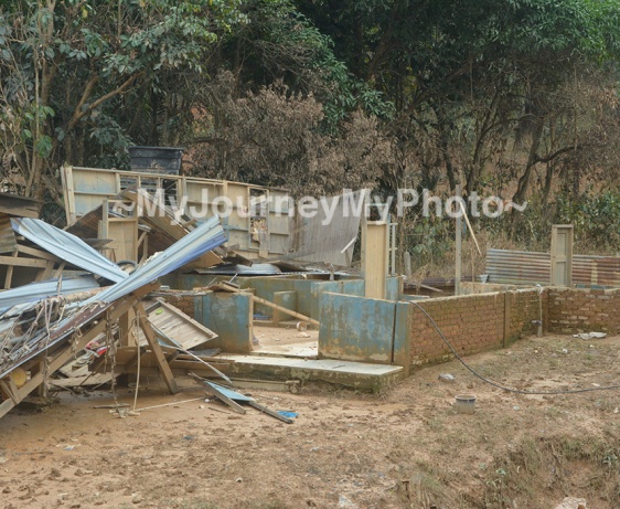 House damaged by flood in Kampung Kuala Gris near Kuala Krai January 10, 2015
